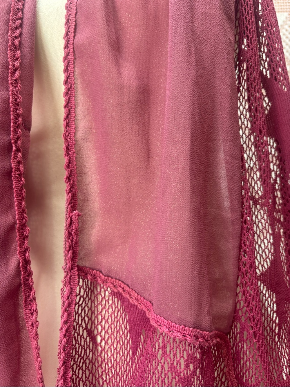 J’Adore Paris Silk/Cotton/Polyester Blend Mix Media Scarf - Picture 4 of 9